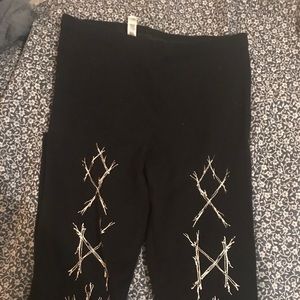 Black Rune Leggings